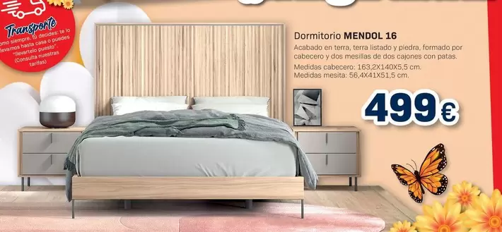 Oferta de Terra - Dormitorio Mendol 16 por 499€ en Tifón Muebles