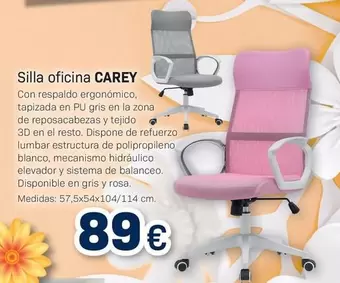 Oferta de Silla Oficina Carey por 89€ en Tifón Muebles