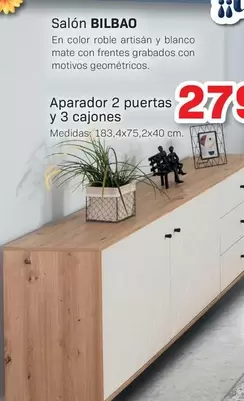 Oferta de Blanco - Salón Bilbao por 279€ en Tifón Muebles