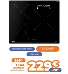 Oferta de Teka - Encimera IBC63110SSM  por 229€ en Pascual Martí