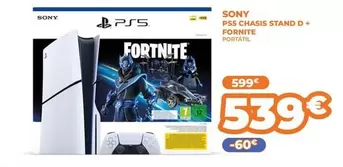 Oferta de Sony - Ps5 Chasis Stand D + Fornite por 539€ en Pascual Martí