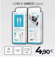 Oferta de Unico - Cable   por 4,9€ en Tien 21