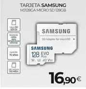 Oferta de Samsung - Tarjeta por 16,9€ en Tien 21