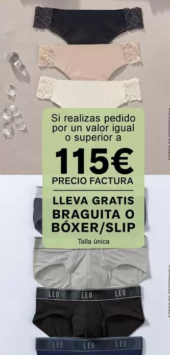 Oferta de  Braguita O Bóxer/Slip  por 115€ en Leonisa