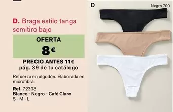 Oferta de Braga Estilo Tanga Semitiro Bajo por 8€ en Leonisa