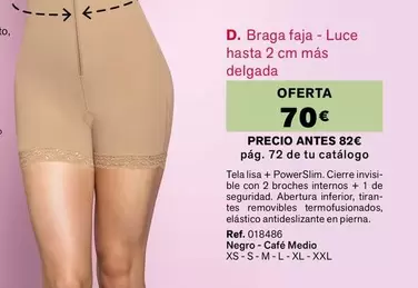 Oferta de Braga Faja - Luce Hasta 2 Cm Más Delgada  por 70€ en Leonisa