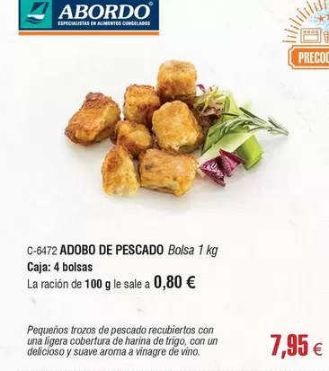 Oferta de Abordo - Adobo De Pescado por 7,95€ en Abordo