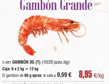 Oferta de Gambon 3g por 8,95€ en Abordo