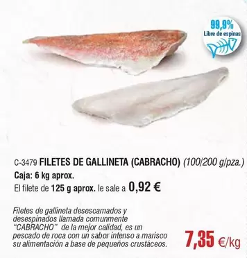 Oferta de Roca - Filetes De Gallineta por 7,35€ en Abordo