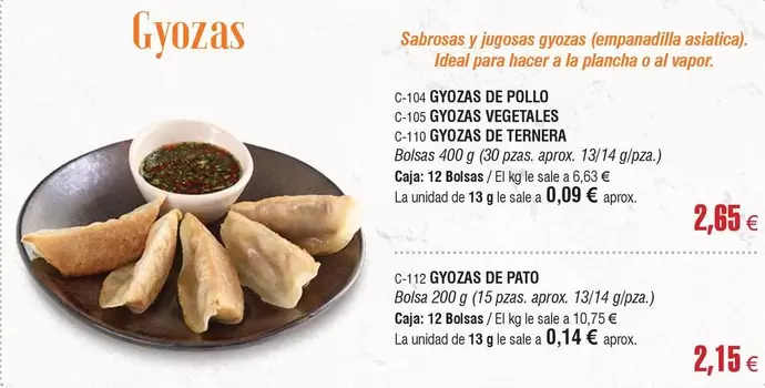 Oferta de Ideal - Gyozas De Pollo por 2,65€ en Abordo