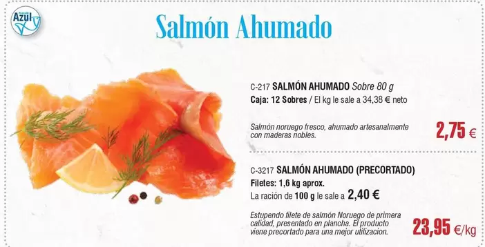 Oferta de Salmón Ahumado por 2,75€ en Abordo