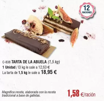 Oferta de La abuela - Tarta De La Abuela por 1,58€ en Abordo