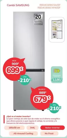 Oferta de Samsung - Combi RB34C600CSA por 679€ en Mi electro