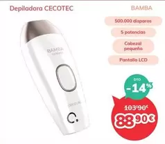 Oferta de Cecotec - Depiladora por 88,9€ en Mi electro