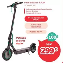 Oferta de Youin - Patin Eléctrico  por 299€ en Mi electro