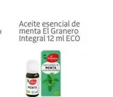 Oferta de Aceite Esencial De Menta El Granero Integral 12 Ml Eco en Veritas