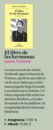 Oferta de El Libro De Las Hermanas por 17,9€ en Casa del Libro