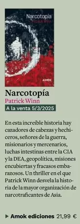 Oferta de Narcotopia por 21,99€ en Casa del Libro