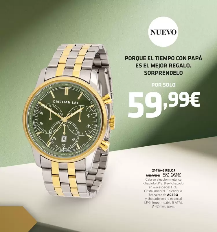 Oferta de Porque El Tiempo Con Papá Es El Mejor Regalo Sorprendelo por 59,99€ en Cristian Lay