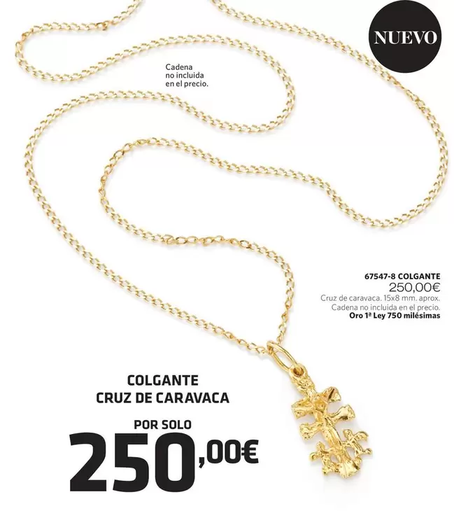 Oferta de Colgante Cruz De Caravaca por 250€ en Cristian Lay