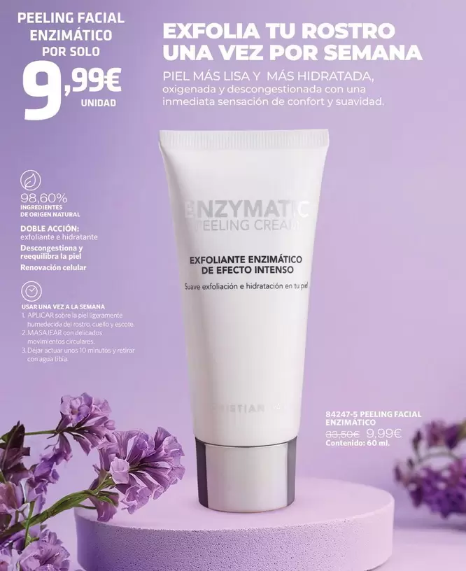 Oferta de Peeling Facial Enzifanico por 9,99€ en Cristian Lay