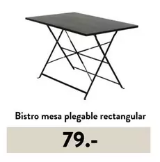 Oferta de Bistro - Bistro Mesa Plegable Rectangular por 79€ en Casa