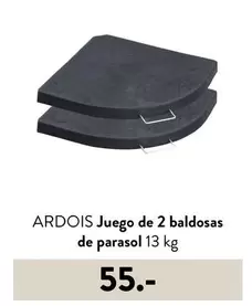 Oferta de Ardois Juego De 2 Baldosas De Parasol por 55€ en Casa