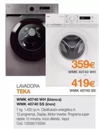 Oferta de Teka - Lavadora  por 359€ en Expert