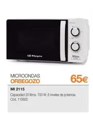 Oferta de Orbegozo - Microondas por 65€ en Expert