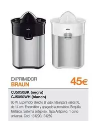 Oferta de Braun - Exprimidor por 45€ en Expert