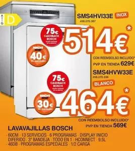 Oferta de Bosch - Lavavajillas  por 464€ en Expert