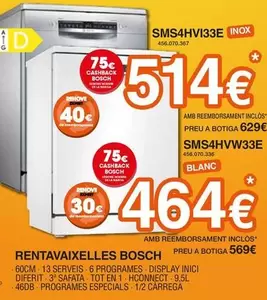 Oferta de Bosch - Rentavaixelles SMS4HV133E  por 464€ en Expert