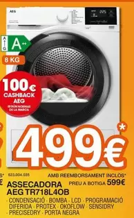 Oferta de AEG - Assecadora TR718L4OB  por 499€ en Expert