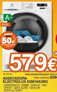 Oferta de Electrolux - Assecadora EDI618A5BO  por 579€ en Expert