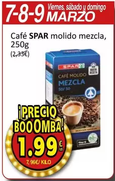 Oferta de Spar - Cafe Molido Mezcla por 1,99€ en SPAR