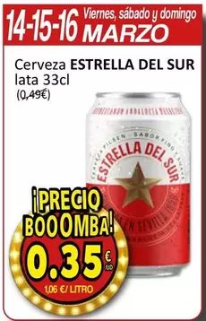 Oferta de Estrella del Sur - Cerveza Lata por 0,35€ en SPAR