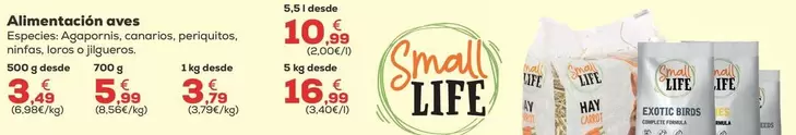 Oferta de Small Life - Alimentacion Aves por 3,49€ en Kiwoko