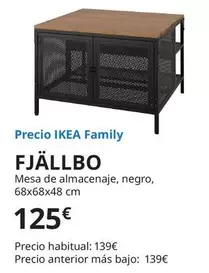 Oferta de Fjällbo - Mesa De Almacenaje, Negro, 68x68x48 Cm por 125€ en IKEA