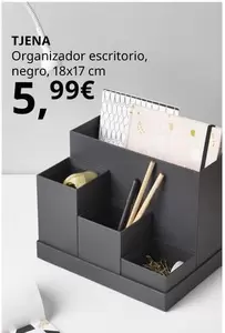 Oferta de Tjena Organizador Escritorio, Negro por 5,99€ en IKEA