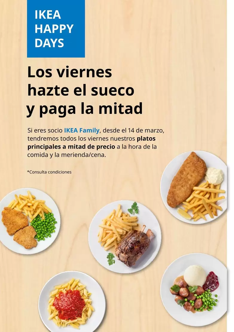 Oferta de Los Viernes Hazte El Sueco Y Paga La Mitad en IKEA