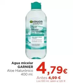 Oferta de Garnier - Agua Micelar por 4,79€ en Aquabel Perfumerías