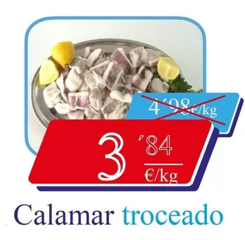 Oferta de Calamar Troceado por 3,84€ en Congelados Copos