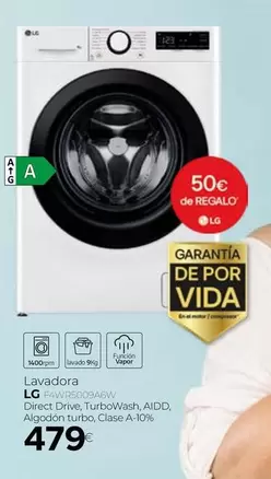 Oferta de LG - Lavadora F4WR5009A6W  por 479€ en Tien 21