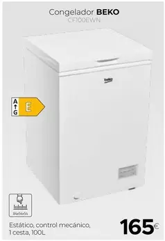 Oferta de Beko - Congelador por 165€ en Tien 21