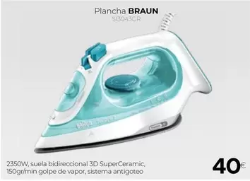 Oferta de Braun - Plancha por 40€ en Tien 21