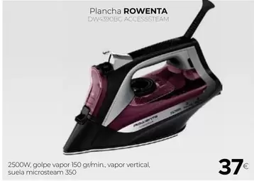 Oferta de Rowenta - Plancha  por 37€ en Tien 21