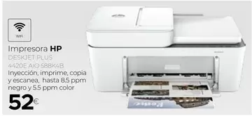 Oferta de HP - Impresora DESKJET PLUS 4420E AIO 588K4B  por 52€ en Tien 21