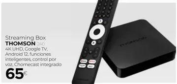 Oferta de Thomson - Streaming Box por 65€ en Tien 21