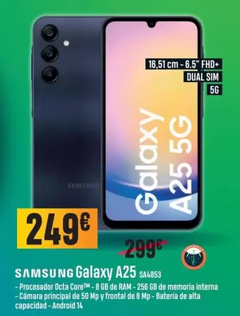 Oferta de Samsung - Galaxy A25  por 249€ en Beep