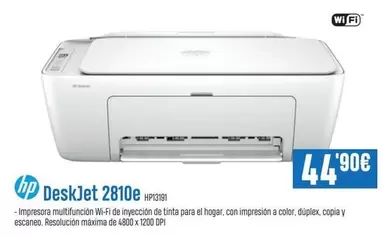 Oferta de HP - Deskjet 2810e por 44,9€ en Beep